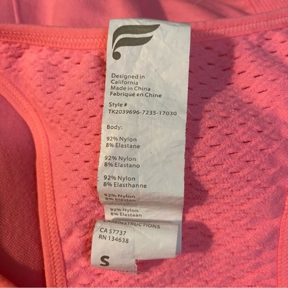 Fabletics Pink Sync Seamless Tank Racerback - Picture 6 of 7